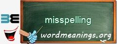 WordMeaning blackboard for misspelling